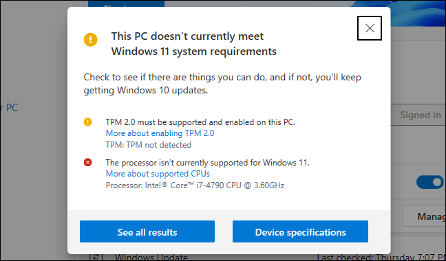windows 11 unsupported pc